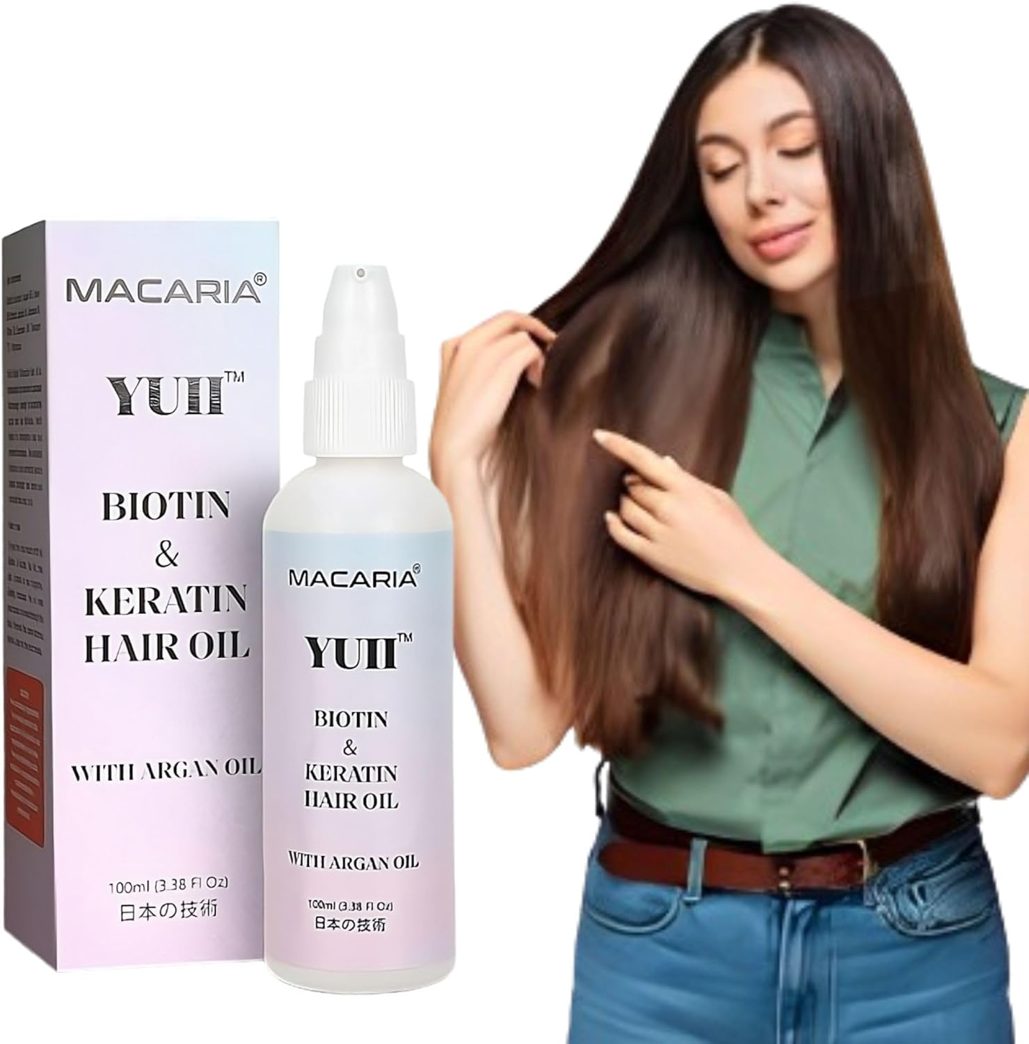 YUII Biotin Hair Oil with Argan Oil for Fast Growth Hair Biotin Hair Oil Growth image number 3