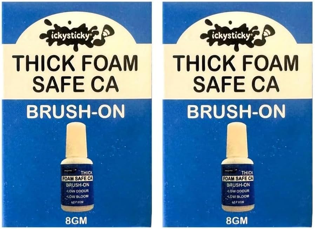 Ickysticky Thick Foam Safe Brush-On CA Glue 8 G Premium Superglue Wood, Craft, Metal, Plastic, Model Kits, DIY, Home, Office image number 1