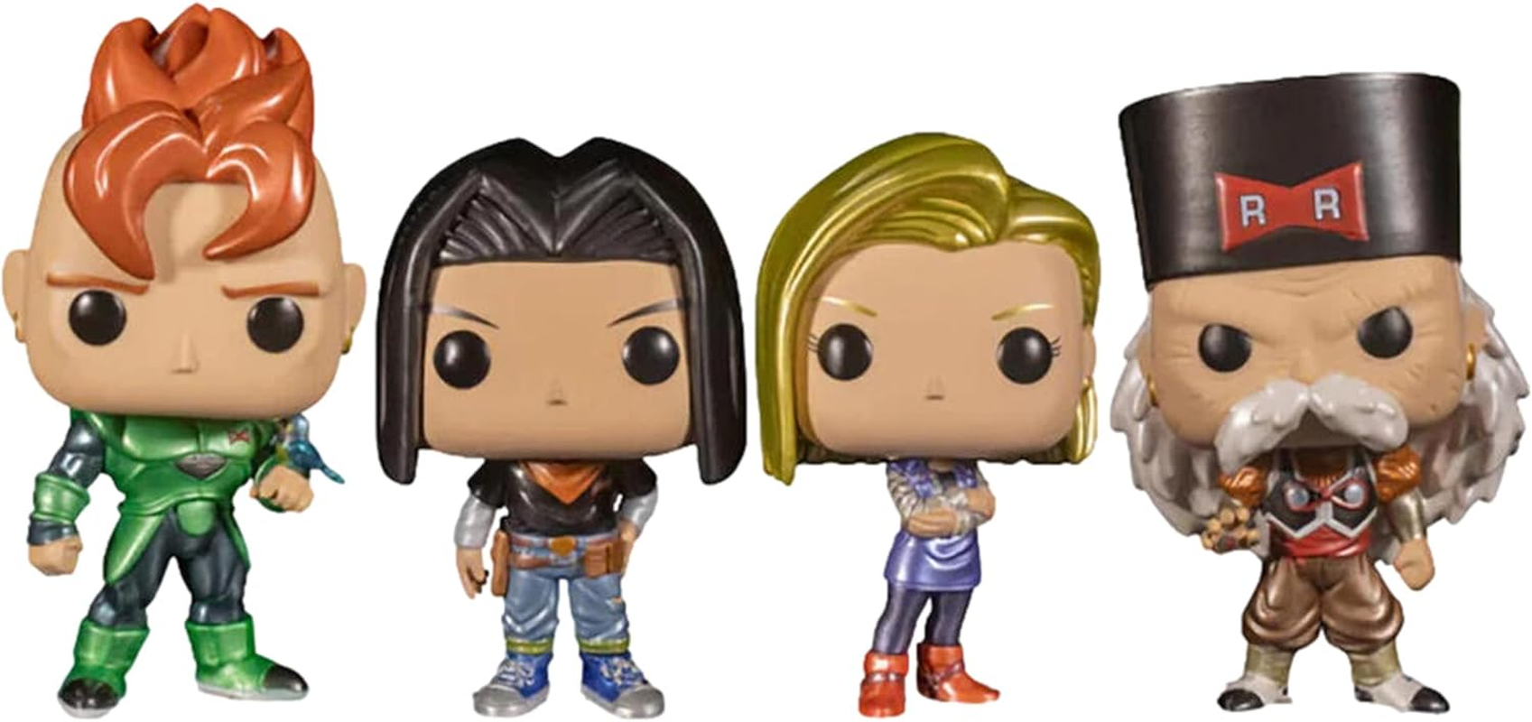 Funko Dragon Ball Z Android 16, Android 17, Android 18 & Dr Gero Pop Vinyl Figure 4 Pack, Multicolor (FUN61120) image number 4