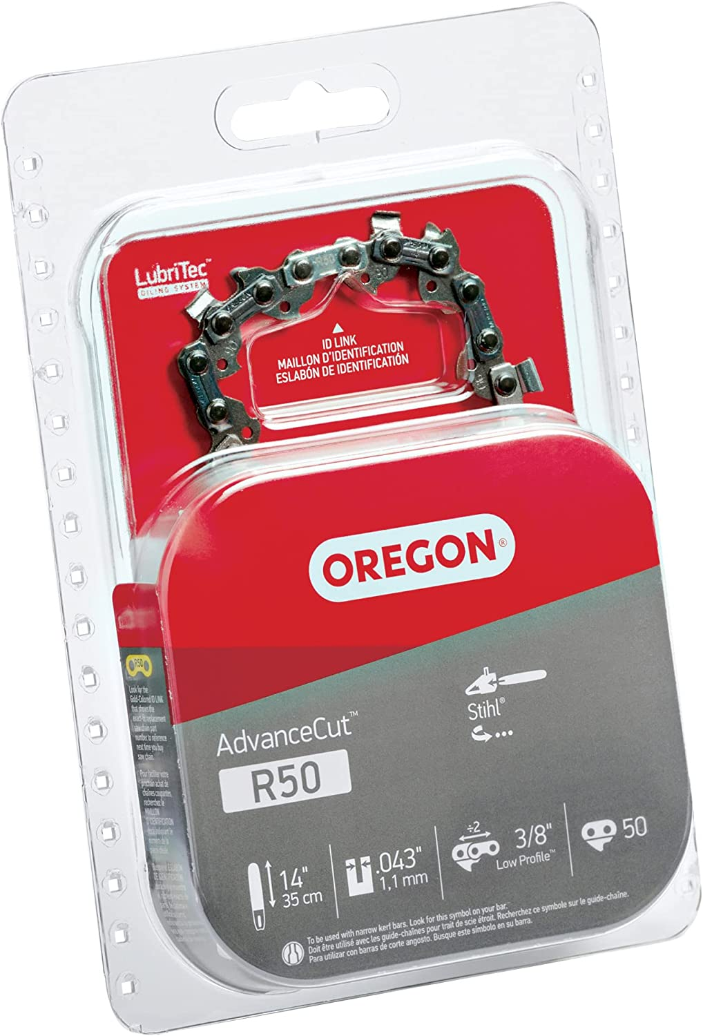 Oregon R50 Advancecut Replacement Chainsaw Chain for 14-Inch Guide Bars, 50 Drive Links, Pitch: 3/8", .043" Gauge, Fits Various Stihl Models image number 1