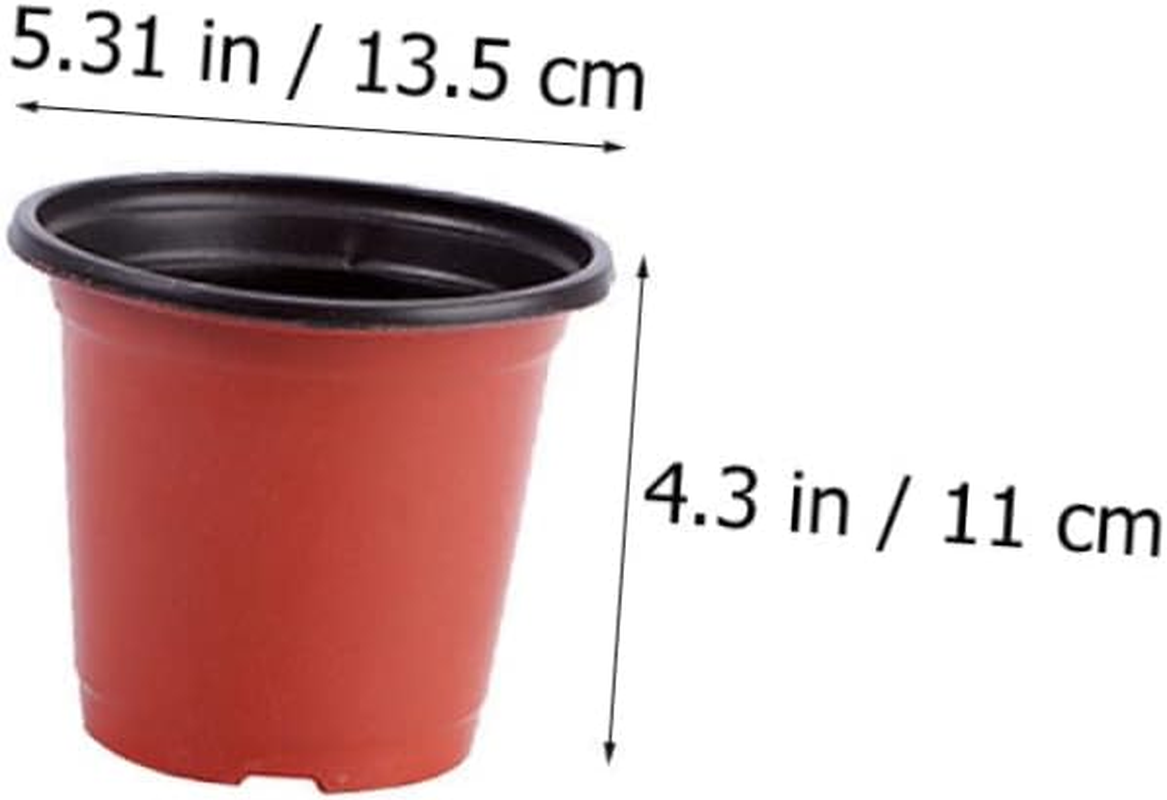 Toddmomy 20Pcs Pot Succulent Pot Planter round Tray Black Decor Garden Pots Drainage Flowerpot Flower Pot Plant Pots Indoor Pot for Plants Indoor Gardening Pots Plastic Nursery Set image number 2