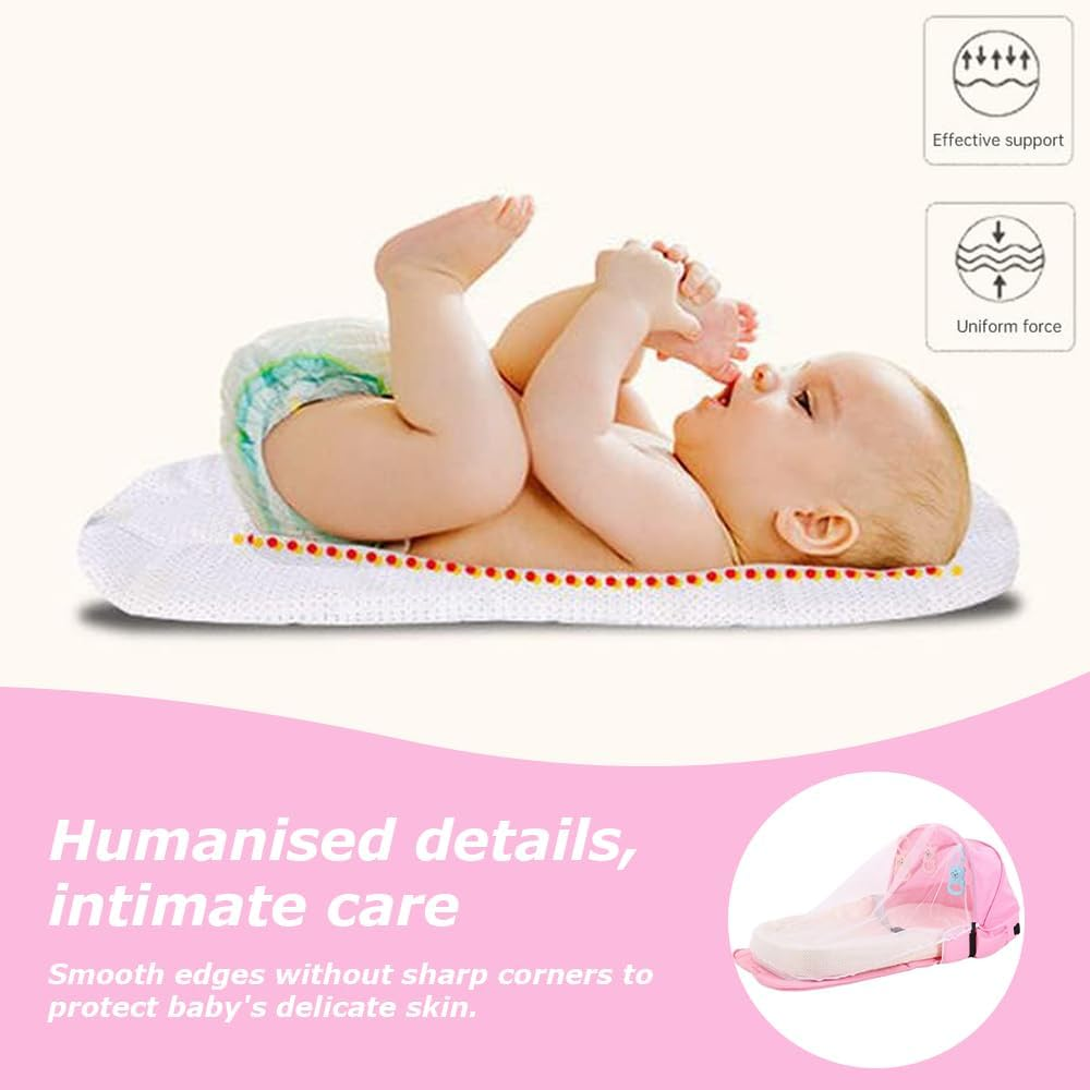 Multifunctional Diaper Storage Container,Travel Backpack,Outgoing Shoulder Bag,Lightweight Travel Pod,Easy to Carry,Detachable Design for Travel,Shopping,Camping (Pink)