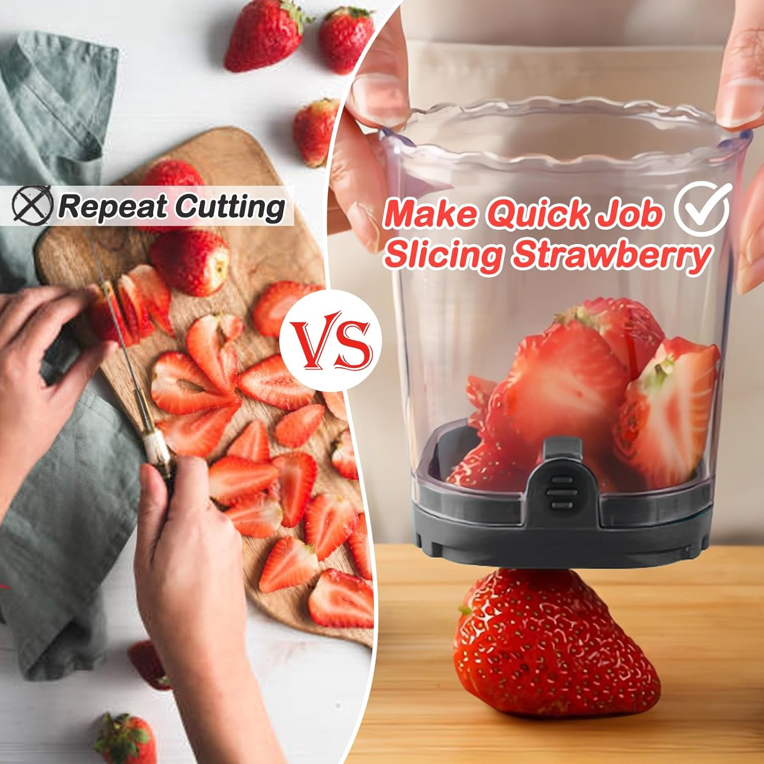 Fruit Slicer Cup | Strawberry Slicer | Banana Slicer | Grape Cutter | Egg Slicers | Detachable Fruit Cutter Slicer with Push Plate | Creative Strawberry Slicer Kitchen Gadget (Black + Pink)
