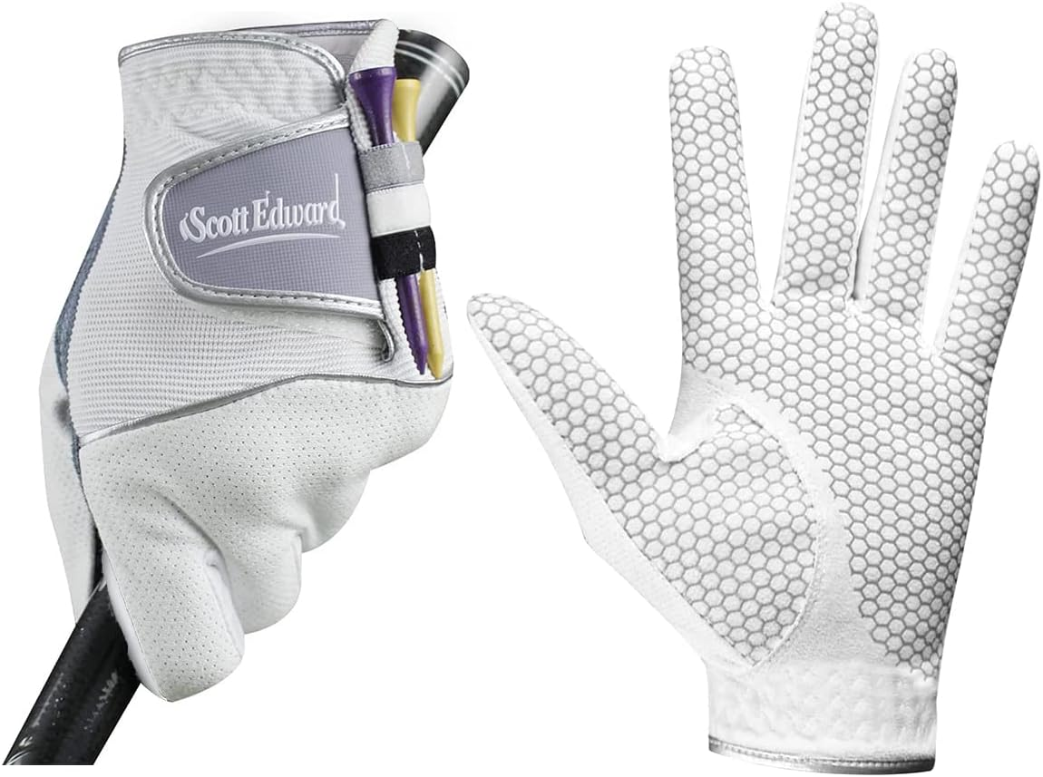 Scott Edward Mens Golf Glove, No-Slip, Breathable, Soft, Washable, Worn on Left Hand, Dark Blue Palm image number 0