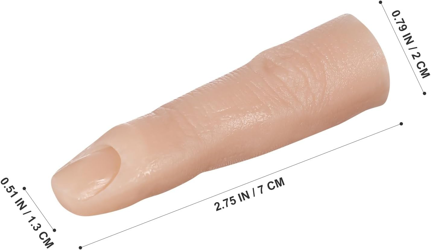 Silicone Practice Nail Art Finger Model Flexible Bendable Fake Nail Tip for Manicure Training Reusable Simulation Finger for Beginners image number 2