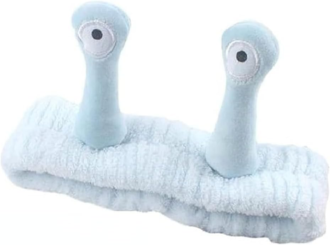 Face Wash Headband Spa Headband for Women Snail Skincare Headband Cute Animal Head Hoop Cartoon Fluffy Headband image number 4