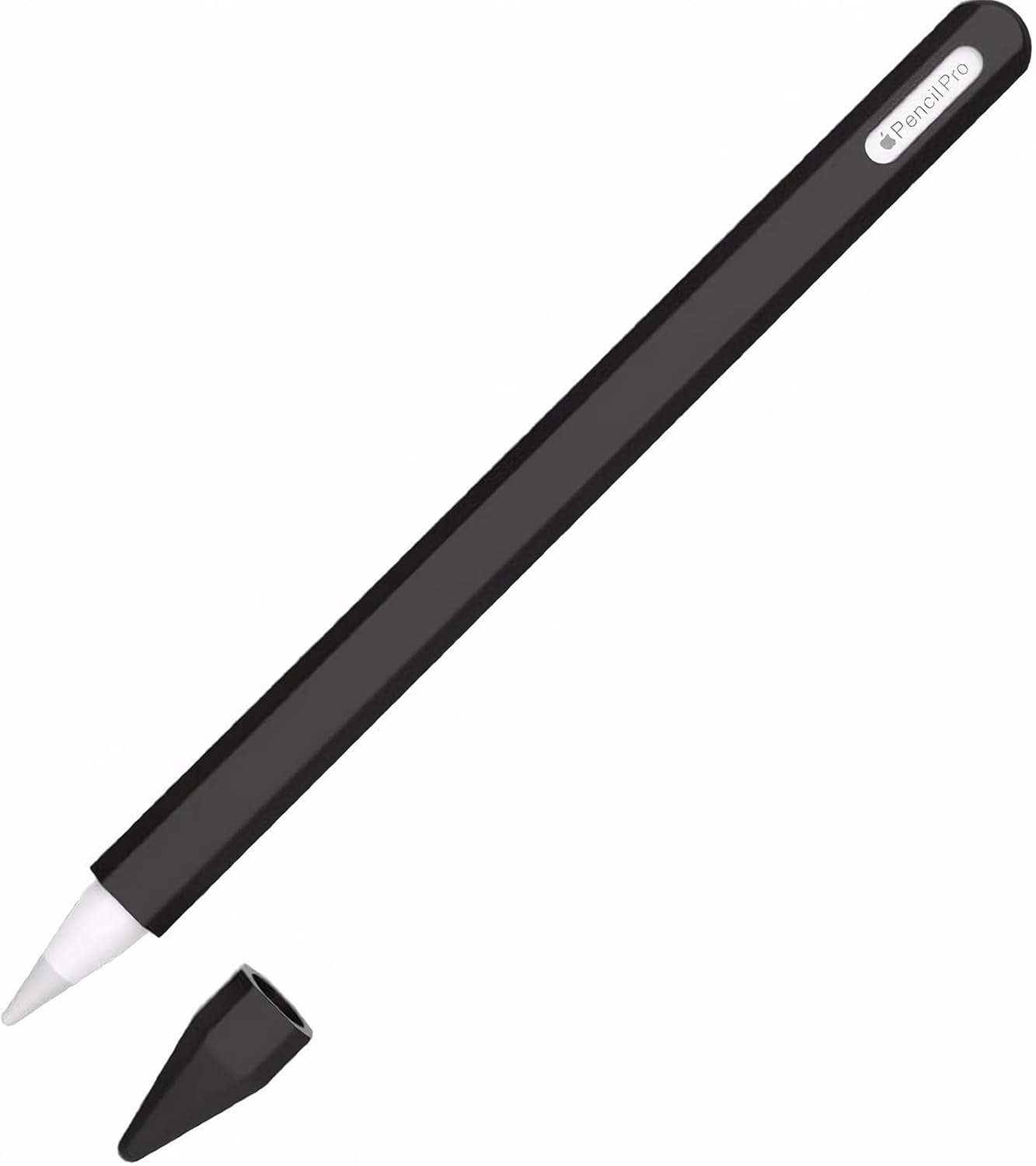 T Tersely Silicone Case for Apple Pencil Pro 2024 / Apple Pencil 2Nd,Soft Sleeve Holder Grip + Protective Nib Cover for Ipad Pen Stylus,Anti-Slip Pencil Holder Sleeve - Black