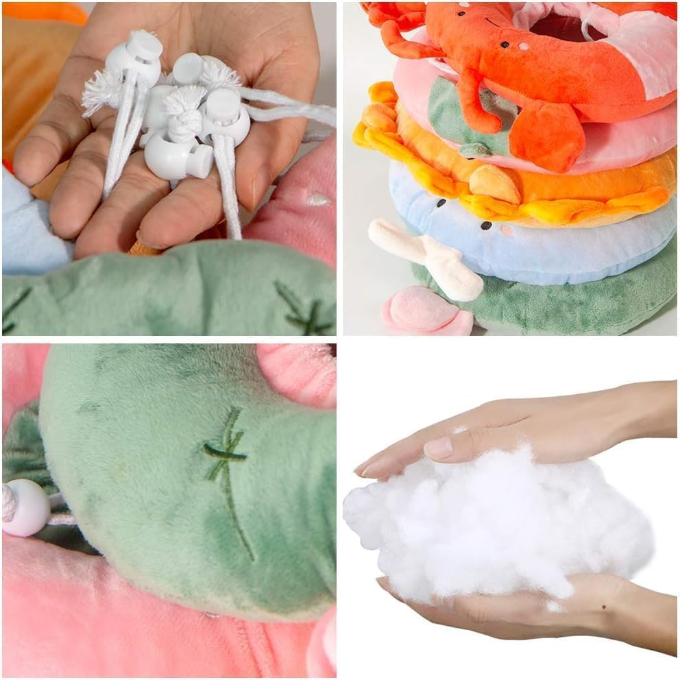 Adjustable Cat Recovery Collar Soft,Cute Pet E-Collar Neck Cone after Wound Healing Protective Cone Fit for Kitties, Small Dogs (Pink Strawberry, S) image number 3