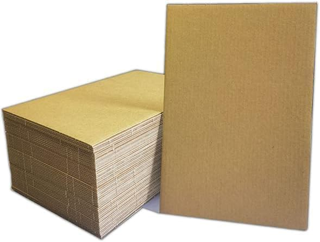 50 Packs 8.5" X 11" Cardboard Sheets, Premium Brown Kraft Corrugated Cardboard Backing and Bulk Corrugated Inserts for Shipping, Shipping, Shipping, T-Shirts, DIY Decoration and Crafts image number 2