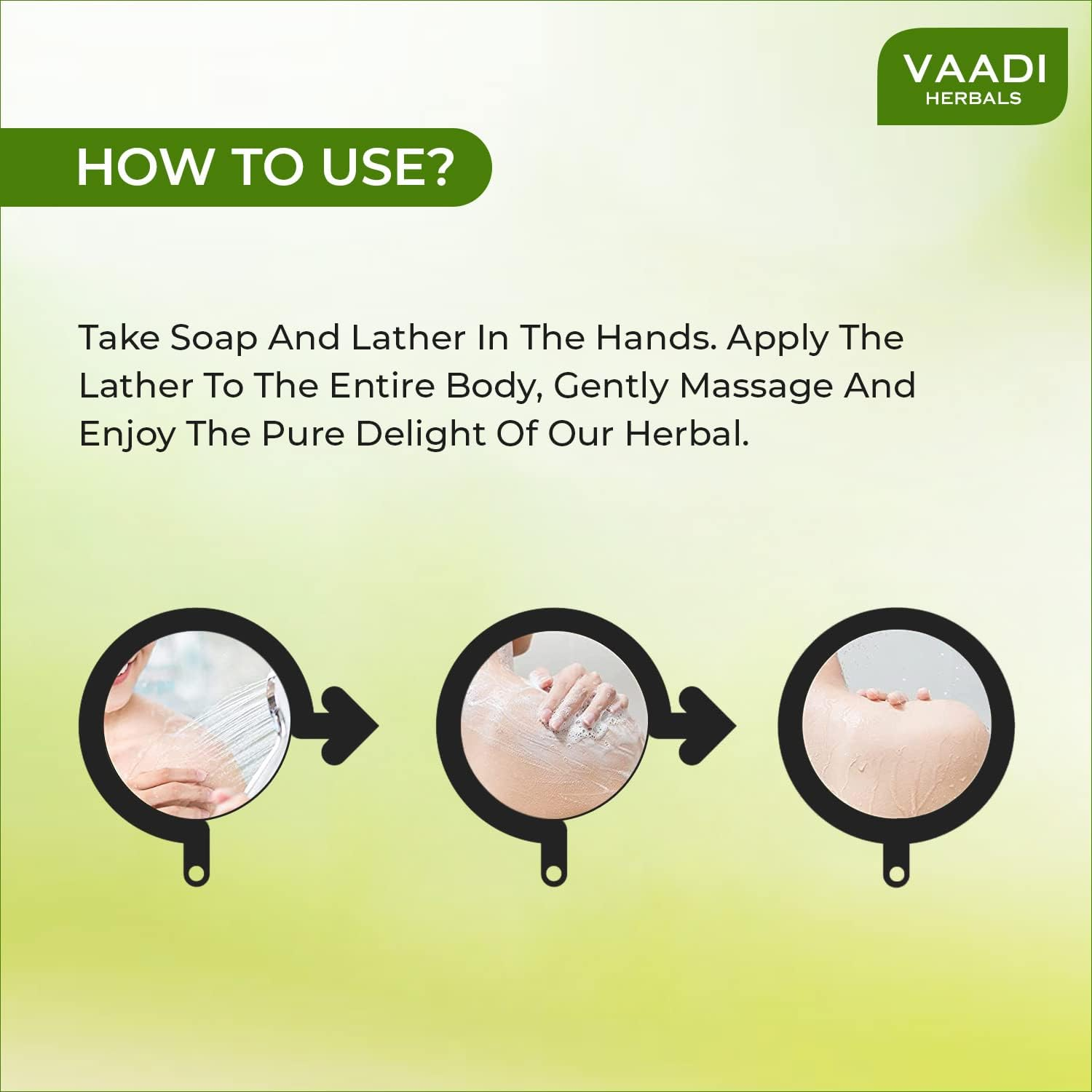 Vaadi Herbals Divine Sandal Soap with Saffron & Turmeric 75G (Pack of 6) image number 3