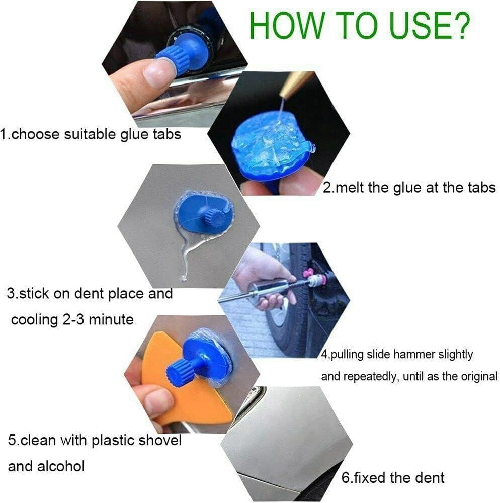 Car Paintless Dent Repair Tool Kit Car Dent Puller Sheet Metal Dent Repair Tool Car Dent Removal Repair Tool image number 5