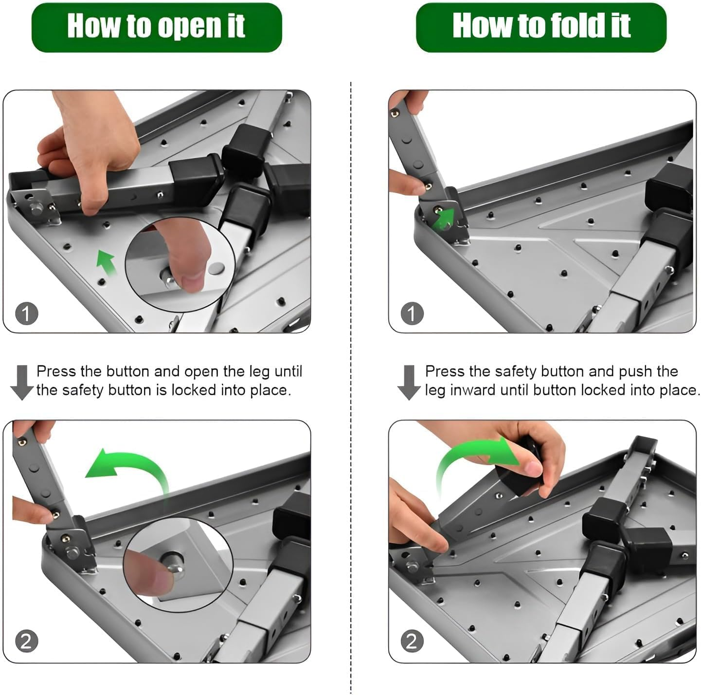 3 Levels Adjustable Folding Step Stool, Adjustable Step Stool with a Non-Slip Platform, Step Ladder with Thick Rubber Feet for Adults or Children in Kitchen, Bedroom, Office, Rv, 330 Lbs Capacity image number 3