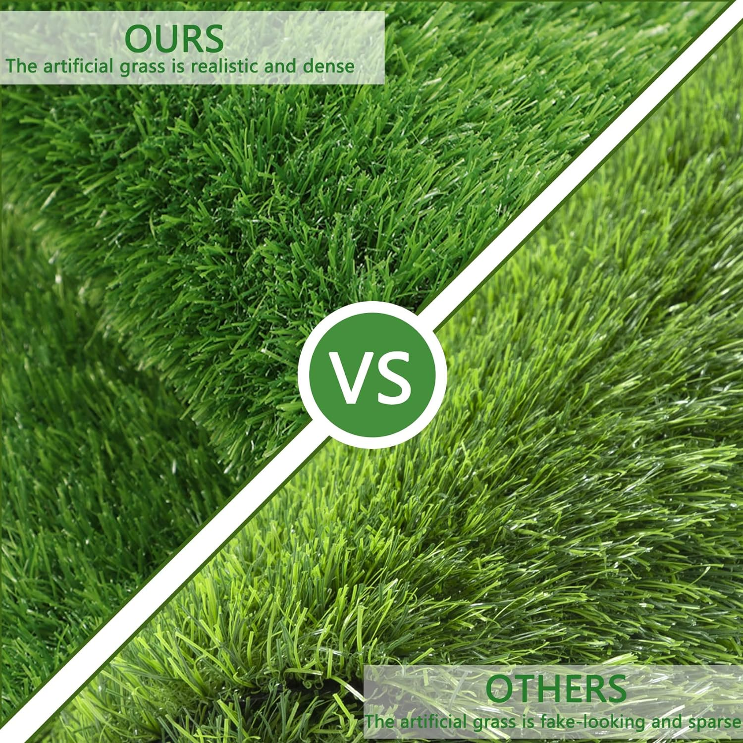 Famibay Outdoor Doormat Artificial Grass Door Mat Dirt Trapper Non Slip Synthetic Grass Astro Turf Door Mat Fake Grass Carpet for Entryway Balcony Patio Garden image number 3