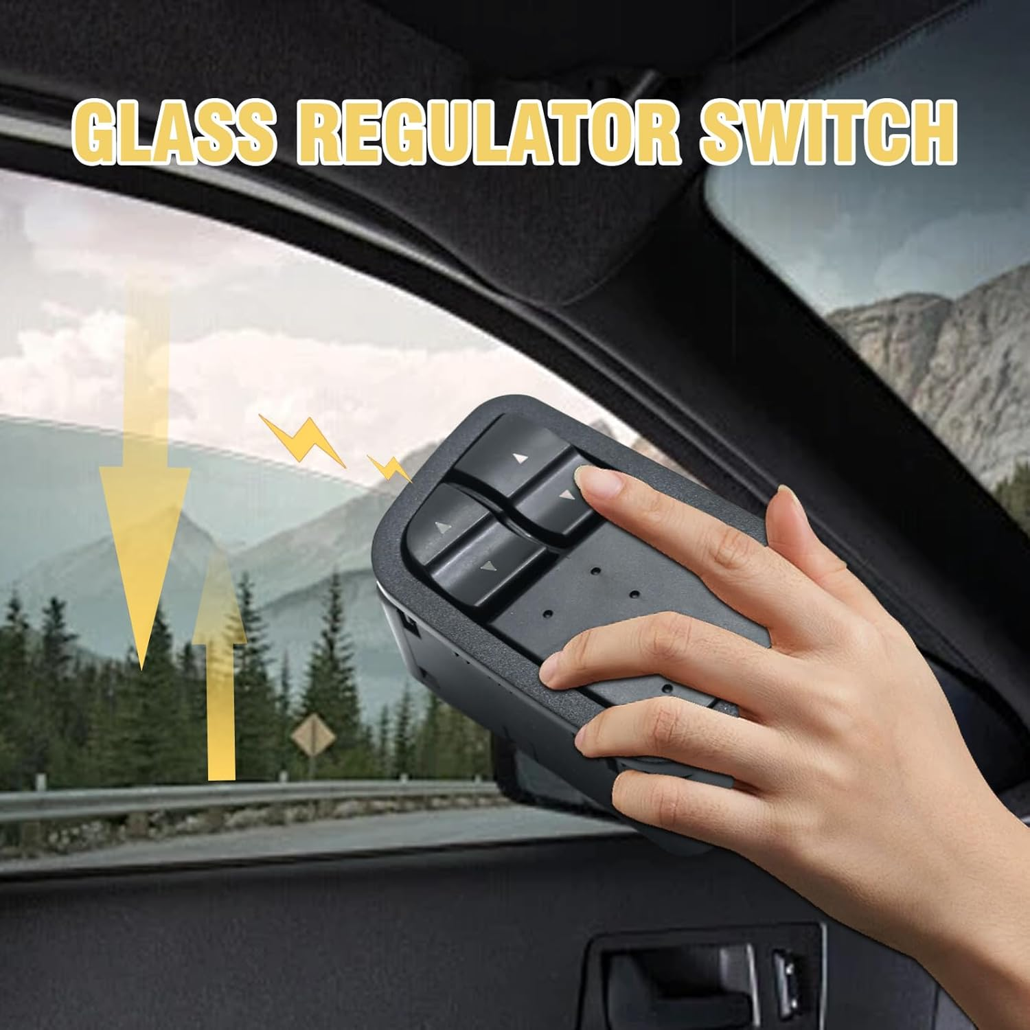 BAF14A132R Power Window Control Switch Window Lifter Switch, Replacement for Falcon BA BF 2002-2008 image number 3