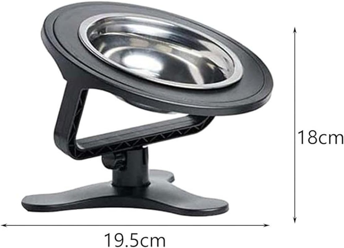 Dog Bowl Holder Height Adjustable Dog Bowl 0 to 20 Degree Tilted Neck Protection Pet Bowl Non-Slip Dog Feeder for Small Dogs Cats Pets Dry and Wet Food (2 Pcs) image number 1