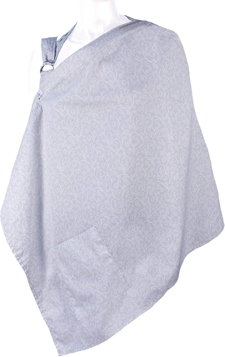 (2Pk Grey/Navy) - 2Pk LK Baby Infinity Nursing Scarf Breastfeeding Cover Ultra Soft (Grey/Navy) image number 4