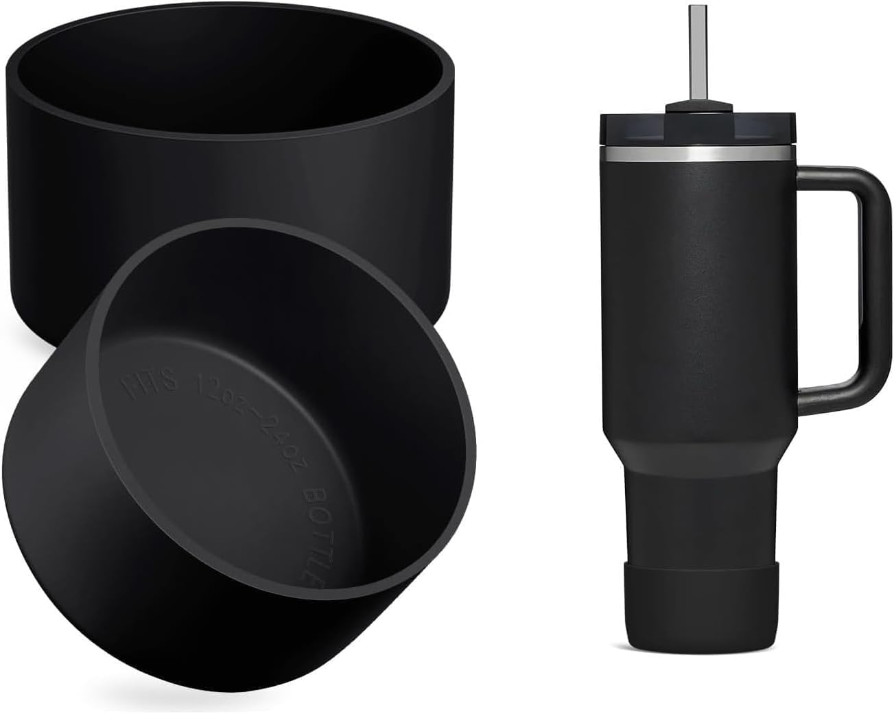 WADY 2-Pack Silicone Boot for Stanley Tumbler 30 40 Oz, Compatible with Yeti, Simple Modern, Owala Water Bottle