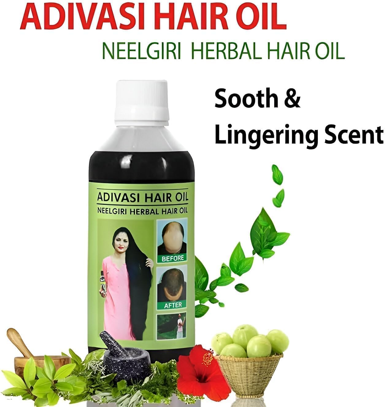 Adivasi Hair Oil Shampoo Combo Kit for Strength Hair & Growth of Hair (2 Item Combo) (Pack of 2) image number 4