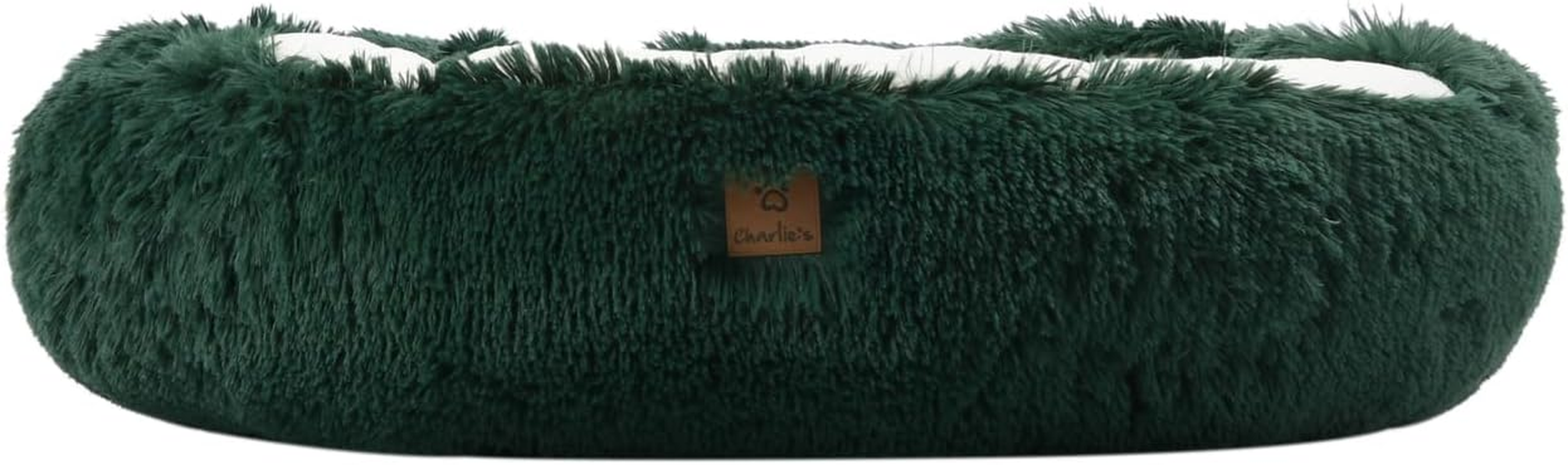 Charlies Snookie Calming Hooded Faux Fur Calming Dog Bed Unique Calming Calming Hooded Design Anti-Anxiety Vegan Base Filling Is 100% Recycled Polyester Eden Green - Large 90X90X25Cm image number 2