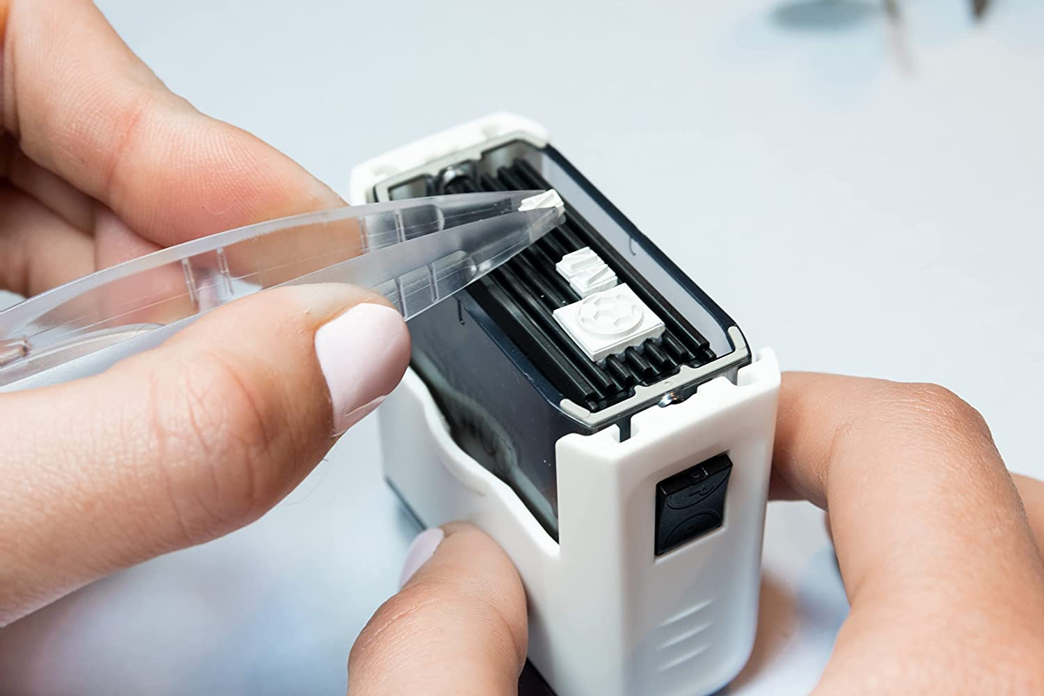 Mine Stamp Compact Clothing & Book Marker | Compact Customizable Clothing Marker for Adults and Kids | Custom Name Stamp for Kids Clothes image number 4