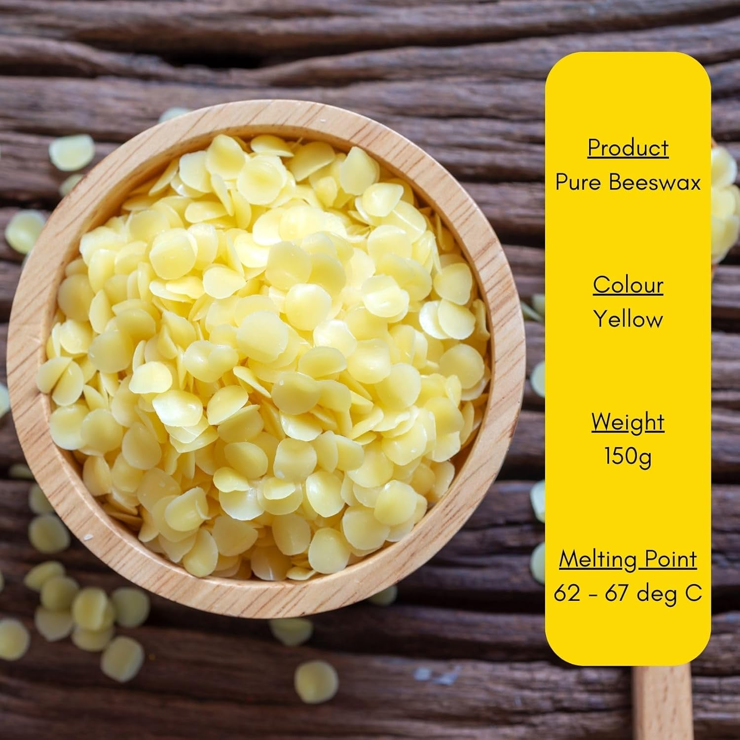 150G Beeswax Pellets, 100% Organic Beeswax, Beeswax for Candle Making, Body, Skin Care DIY, Lip Balm and Soap Making Supplies, Bees Wax Candle Wax 150G image number 6