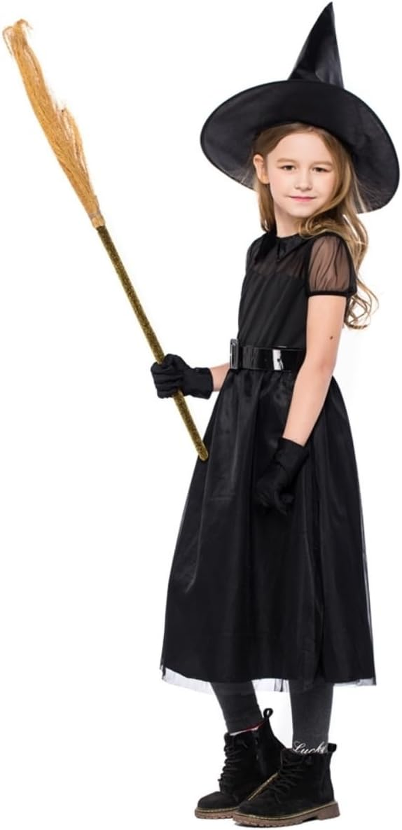 Costume Bay Wicked Witch Costume Halloween Book Week Dress up Spooky Outfit for Magic-Themed Trick-Or-Treat Cosplay Party Attire For - 01- Black Witch image number 4