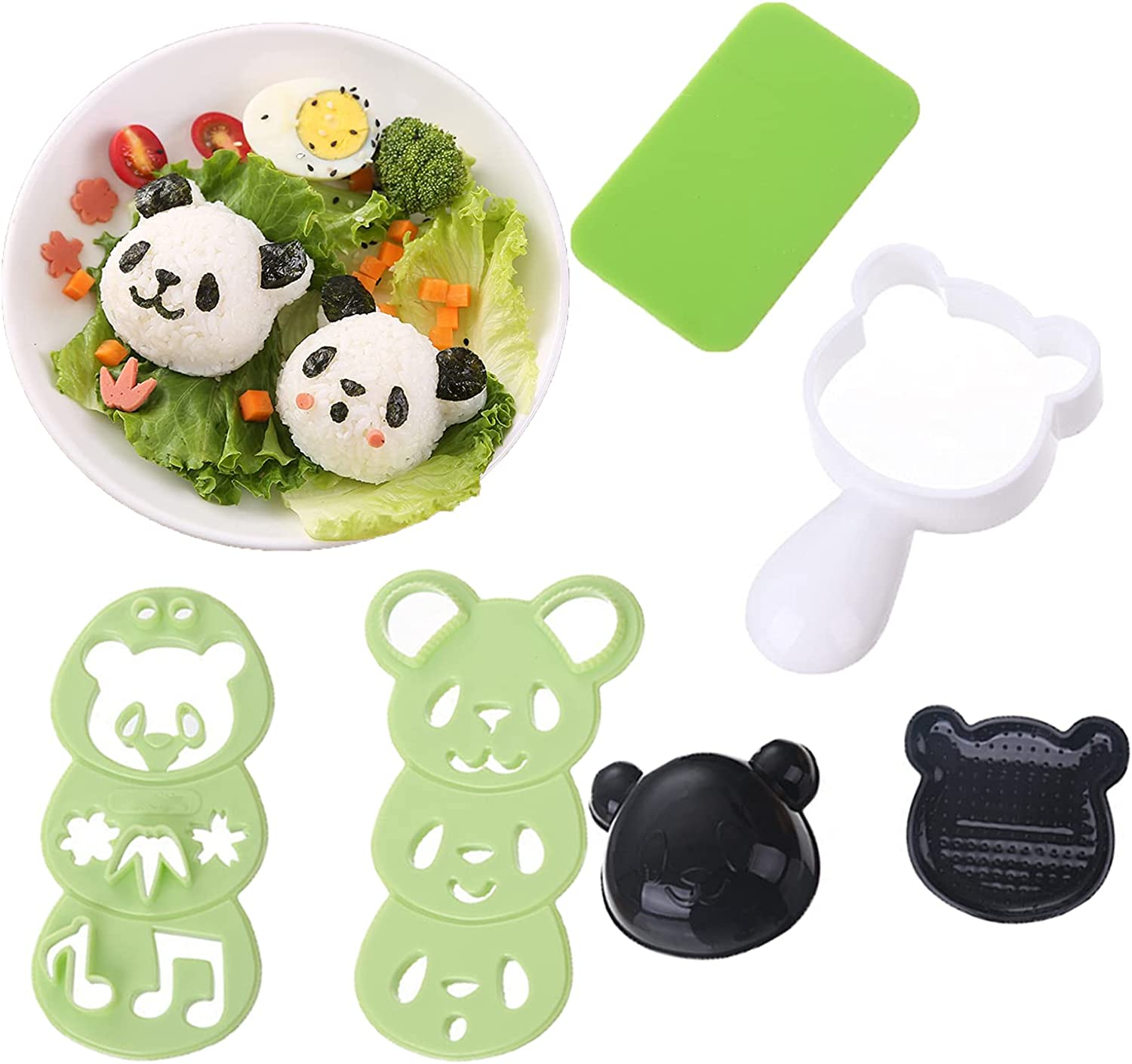 JENNY-BABY Onigiri Mold, Bento Box Accessories Bento Boxes for Kids Lunches Decor Lunch Box for Kids Kawaii Kitchen Sushi Kit of Animal Shape Sushi Mold DIY Press Sandwich Maker for Sandwich Press image number 2