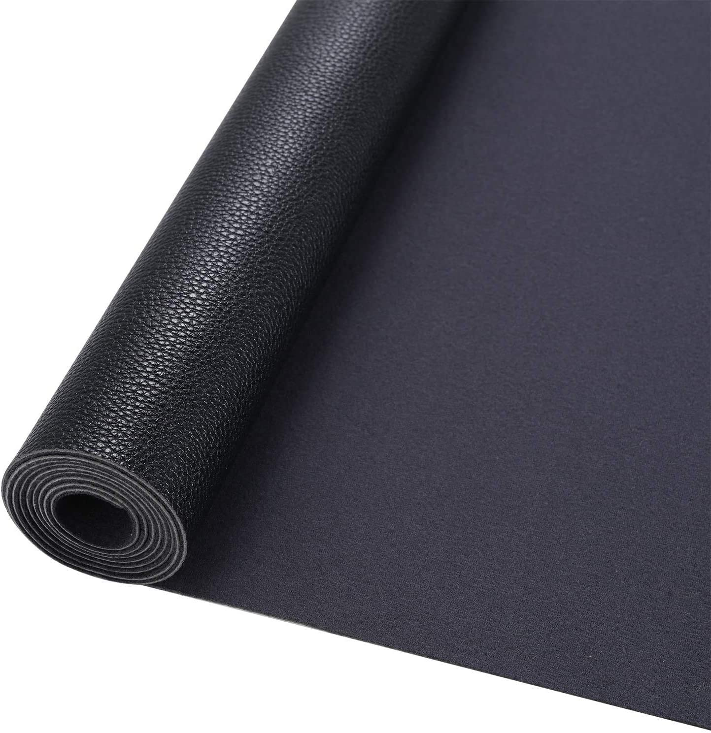 30Cm X 132Cm Faux Leather Roll for Bows Earrings Handbag Wallet Sewing Craft Making, Repair Decorate Leather Chair Sofa,Classic Black image number 3