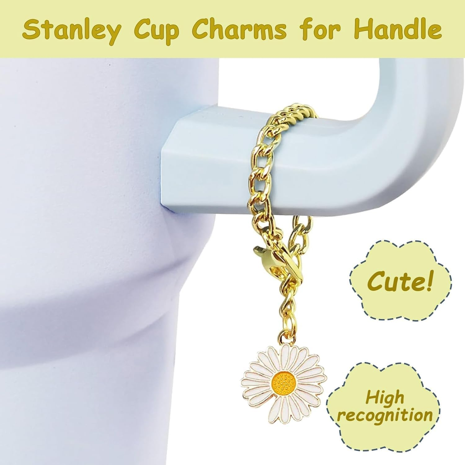 XIANGYUAN Stanley Cup Accessories Set,Including 2 Pcs 0.4In Straw Cover, 1 Silicone Spill-Proof Stopper Set of 3, 1 Cute Flower Handle Charm, 1 Silicone Boot Fits Stanley 40&30 Oz Tumbler image number 1
