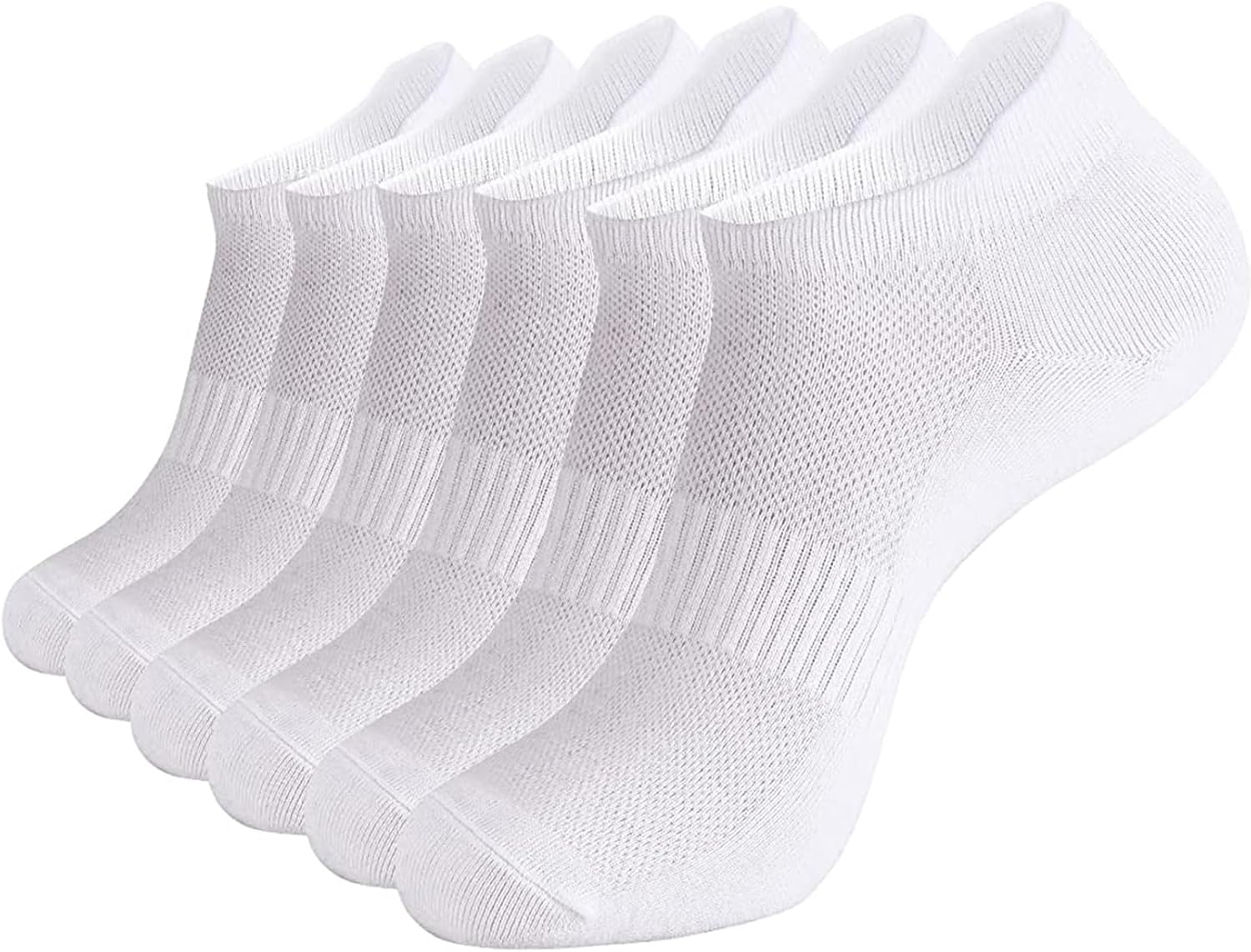 Women Ankle Athletic Running Socks,6 Pairs Low Cut Sports Tab Socks,Soft Thin No Show Socks for US Size 6-10