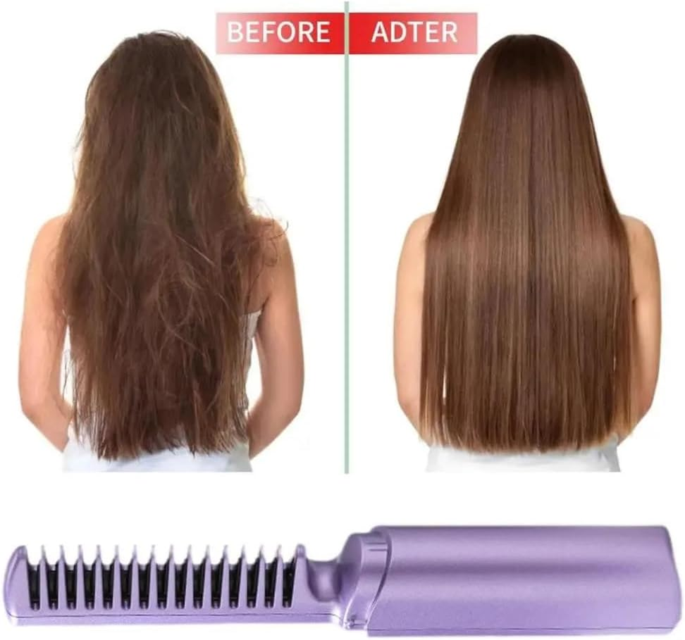 VENEKA 2In1 Wireless Professional Hair Straightener Curler Comb Fast Heating Negative Ion Straightening Curling Styling Tools-B image number 4