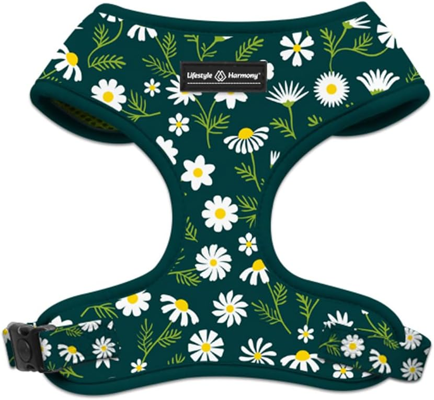 Adjustable Pet Harness and Leash Set&mdash;No-Pull, Lightweight, Breathable, Soft-Padded, Escape-Proof Comfortable for Puppies,Small Dogs,Cats,All Fur Animals. Leash for Easy Walks (Small, Floral) image number 5