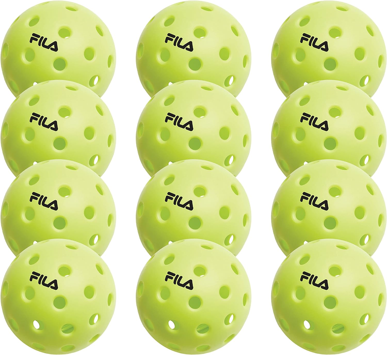 FILA Accessories Pickleball Balls - Official Pickle Balls Regulation Size, (Indoor or Outdoor)