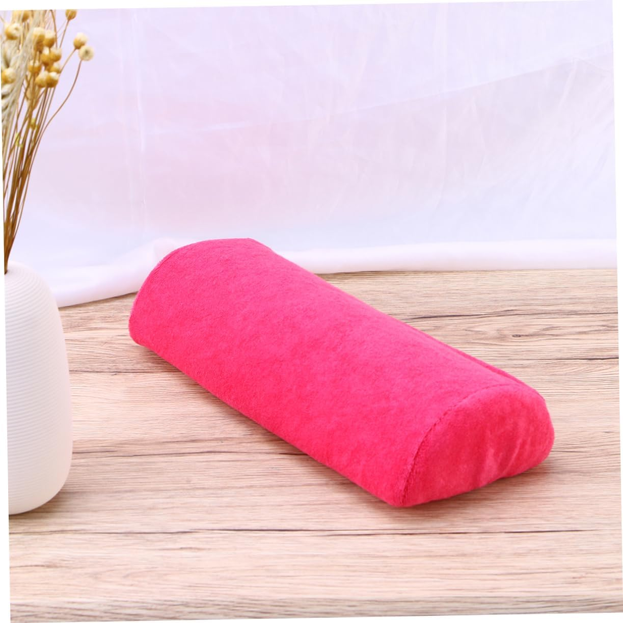 Portable Nail Pillow Manicure Hand Rest Cushion Ergonomic Wrist Pad for Nail Technicians and Salon Use Comfortable Rose Red Hand Support for Manicure image number 6