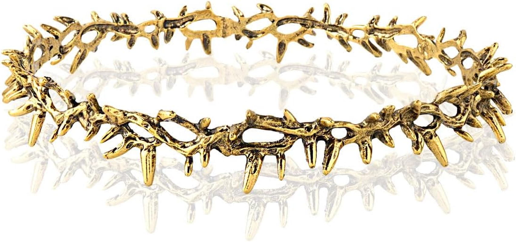 Queen King Alloy Thorn Headband Crown for Wedding Birthday Prom Costume Cosplay Headpiece