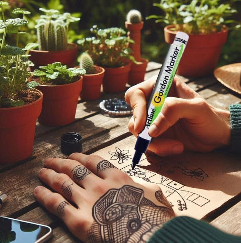 Artline Garden Marker EK-780 Waterproof Black Ink 0.8Mm Writes on All Surfaces image number 3