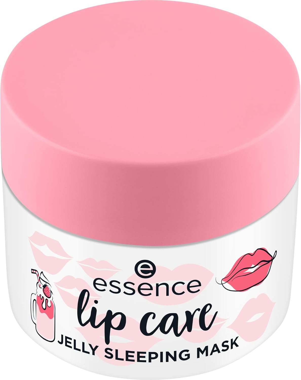 Essence Lip Care JELLY SLEEPING MASK, Strawberry Milkshake Flavour, Red, Vegan, 8G image number 5