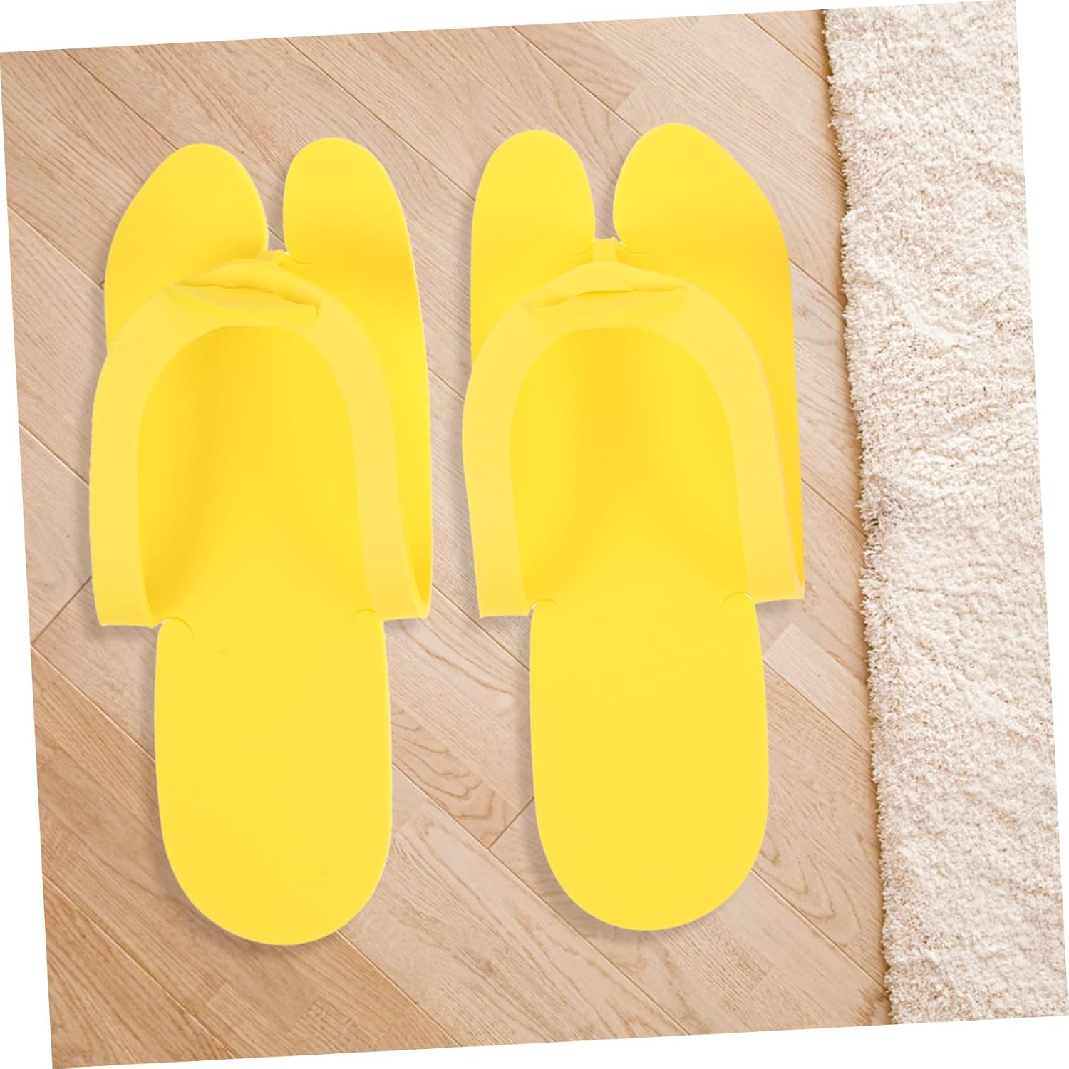 FOMIYES 8Pairs Disposable Slippers for Hotel Spa Bathing Eva Non-Slip Women Travel Guests Home Use image number 5
