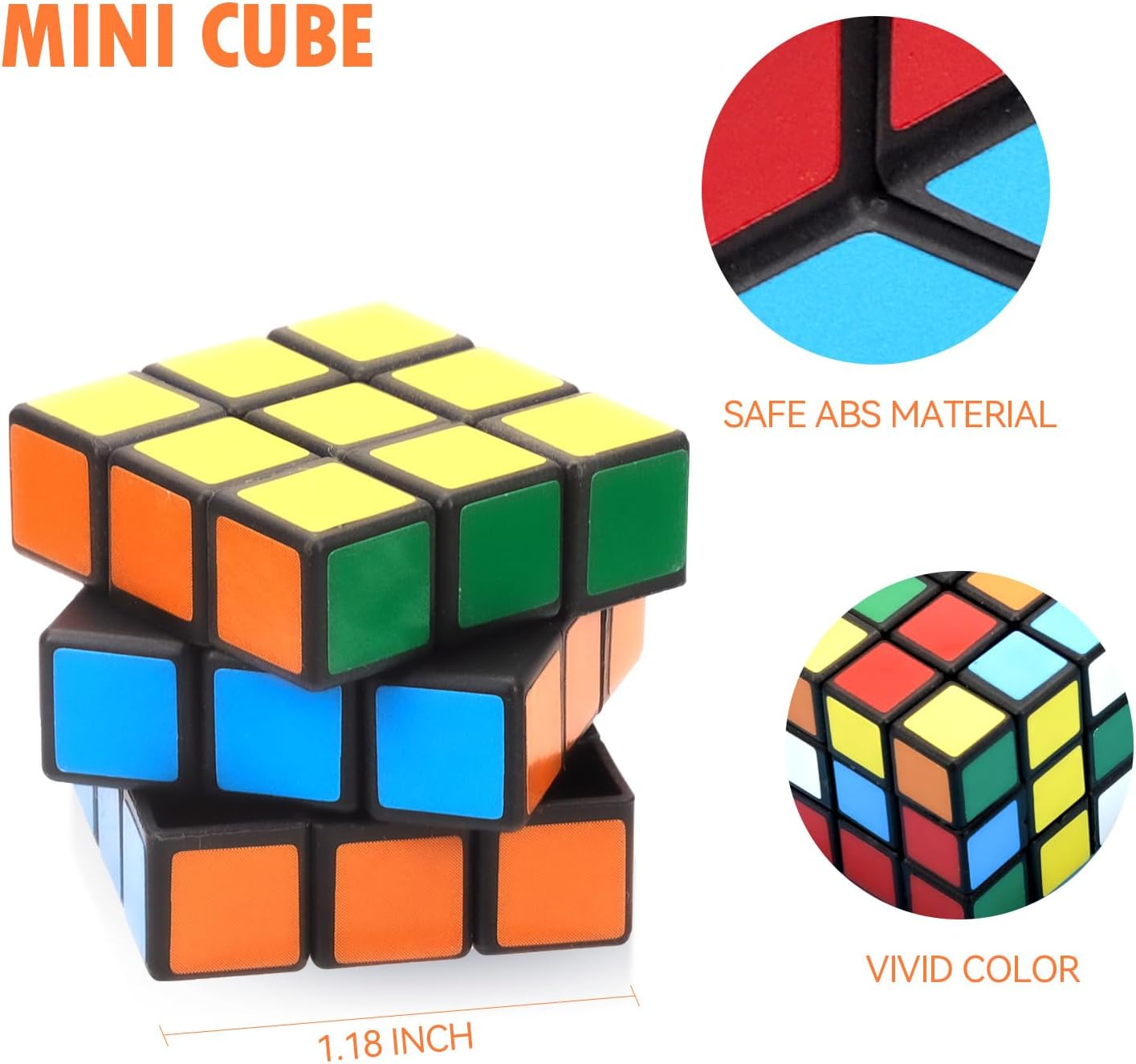 24 Pcs Mini Cubes Bulk, Puzzle Cubes Party Favors, 1.18In 3&times;3&times;3 Cube Set, Stress Relief Toys, Party Favors Cube, Birthday Party Gifts, Party Supplies for Boys and Girls, Kids and Adults image number 6