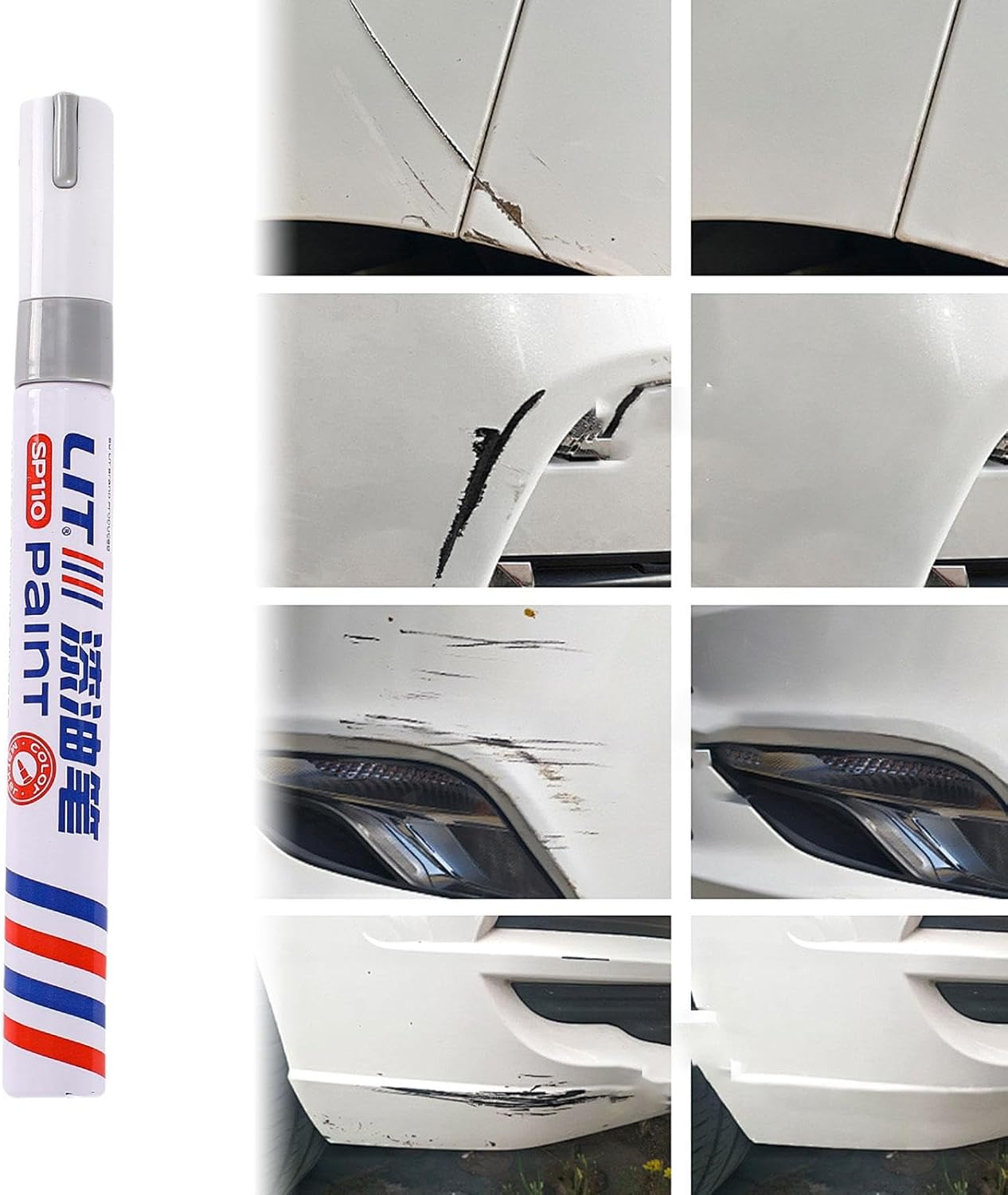 Car Scratch Repair Pen, Car Touch up Fill Paint Paint Pen Professional Touch up Paint for Cars for Repairing Vehicles, Silver - Orange image number 7