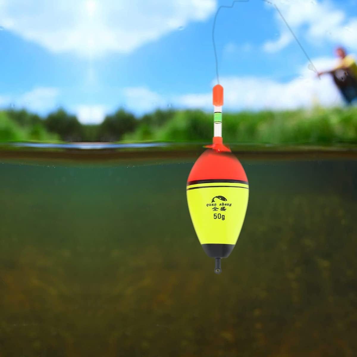 Origlam 5Pcs EVA Foam Floats Fishing Bobbers, Fishing Floats Fishing Bobbers, Bobbers Fishing Floats Set 15G 20G 30G 40G 50G for Crappie Pike Perch Carp Bass image number 5