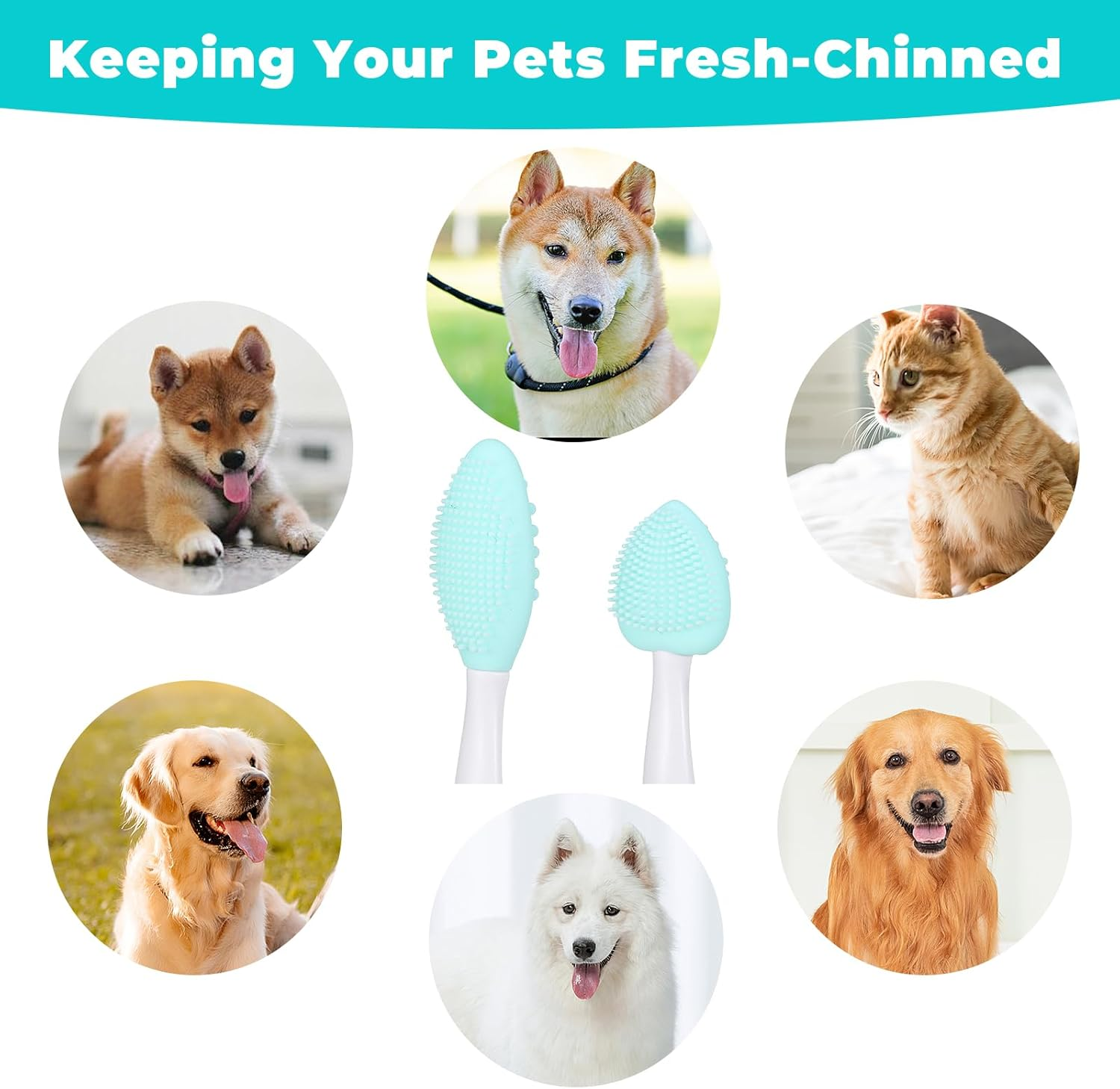 4Pcs Cat Acne Chin Treatment, Black Seed Soft Silicone Grooming Scraper, for Chin Acne & Blackhead Exfoliation, Double-Sided Brush image number 6