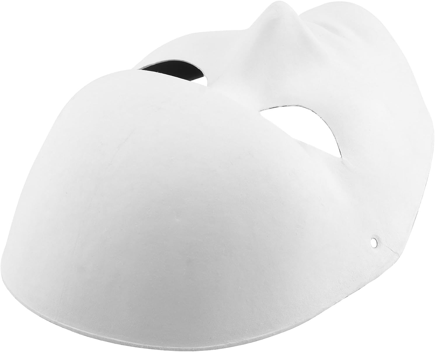 30 Pack White Paper Masks, Women Men Pulp Blank Face Masks with Adjustable Elastic Band, Pure White Paintable Face Masks for Carnival, Halloween, Party Decorations image number 5