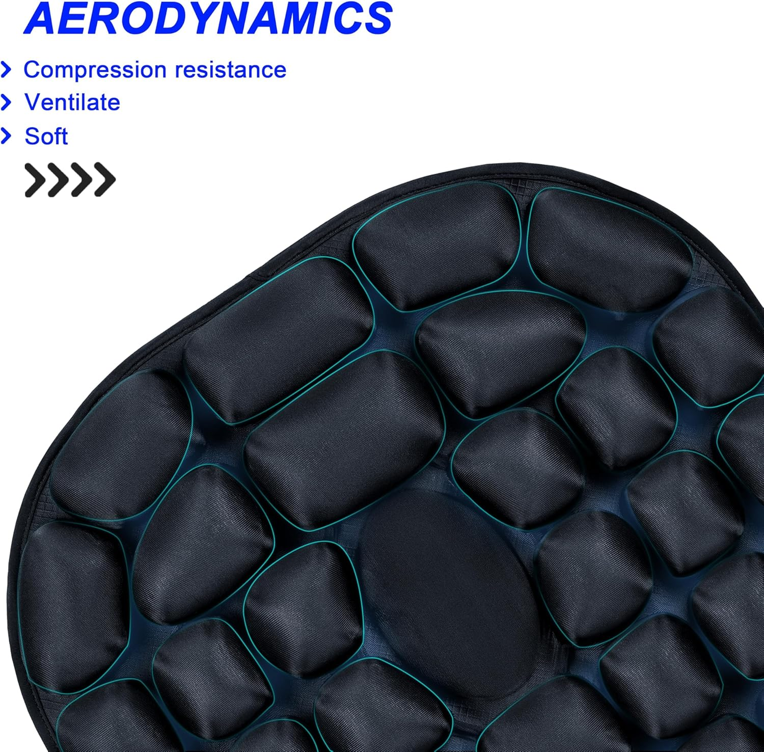Portable Travel Cushion, 3D Air Cell Seat Cushion, Inflatable Seat Cushions, for Pressure Relief, Comfortable Travel for Airplane, Wheelchair, Car Set, Office Chair, Floor (B) image number 2