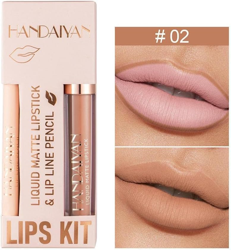 Matte Nude Brown Lipliner Pencil Lipsticks 12 Colors Tool Kit Lip Red Makeup F0J1 Lipgloss Non-Sticky Velvet Sexy Waterp image number 4