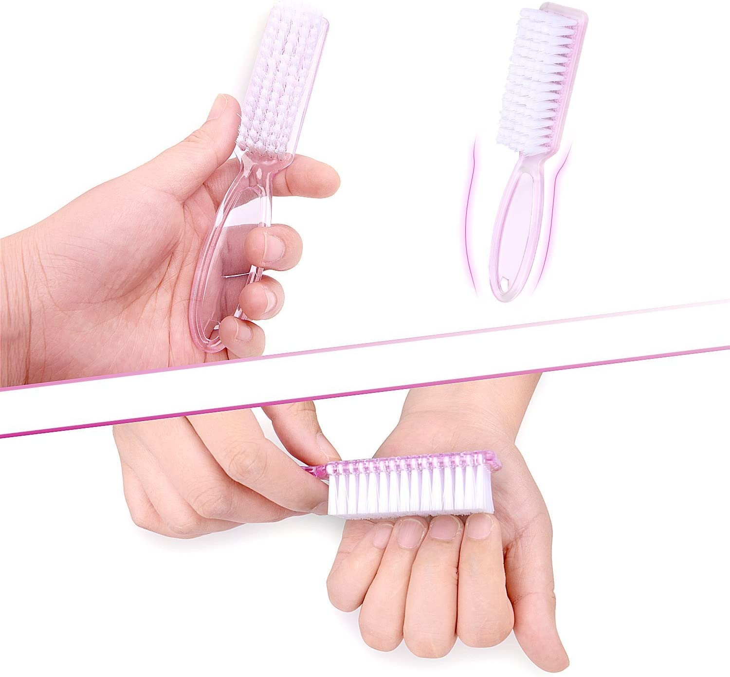 Yesker Handle Nail Hand Scrubbing Cleaning Brush-10 Pcs image number 4