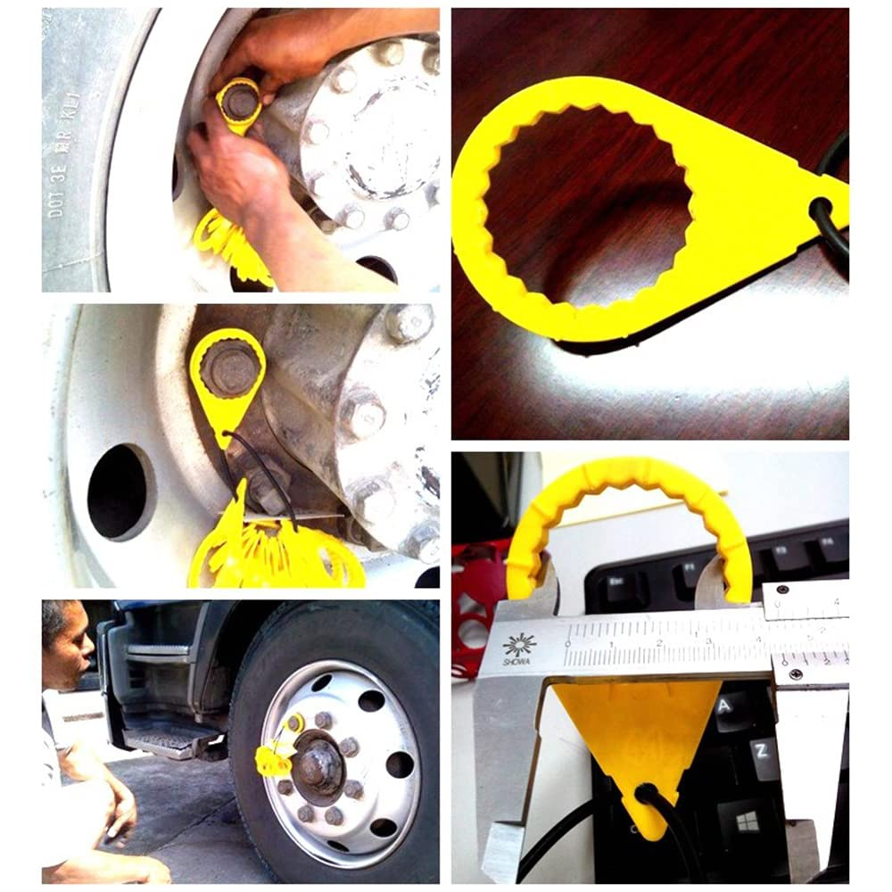 21Mm Yellow Wheel Nut Indicators Truck Safety 25 Pack Loose Wheel Nut Indicator image number 3