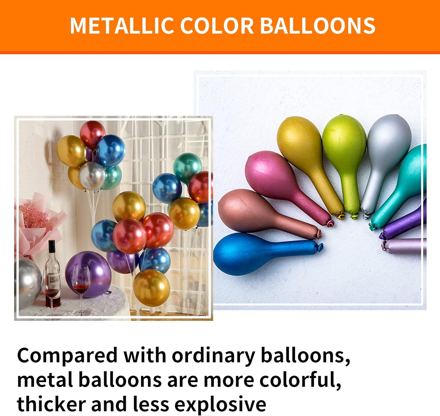 Balloon Arch Kit and Balloon Pump, 2 PCS Table Stand, 10Ft Wide Adjustable Balloon Arch Stand with 100 Pcs Metal Balloons for Wedding Baby Shower Graduation Birthday Party Supplies Decoration image number 4