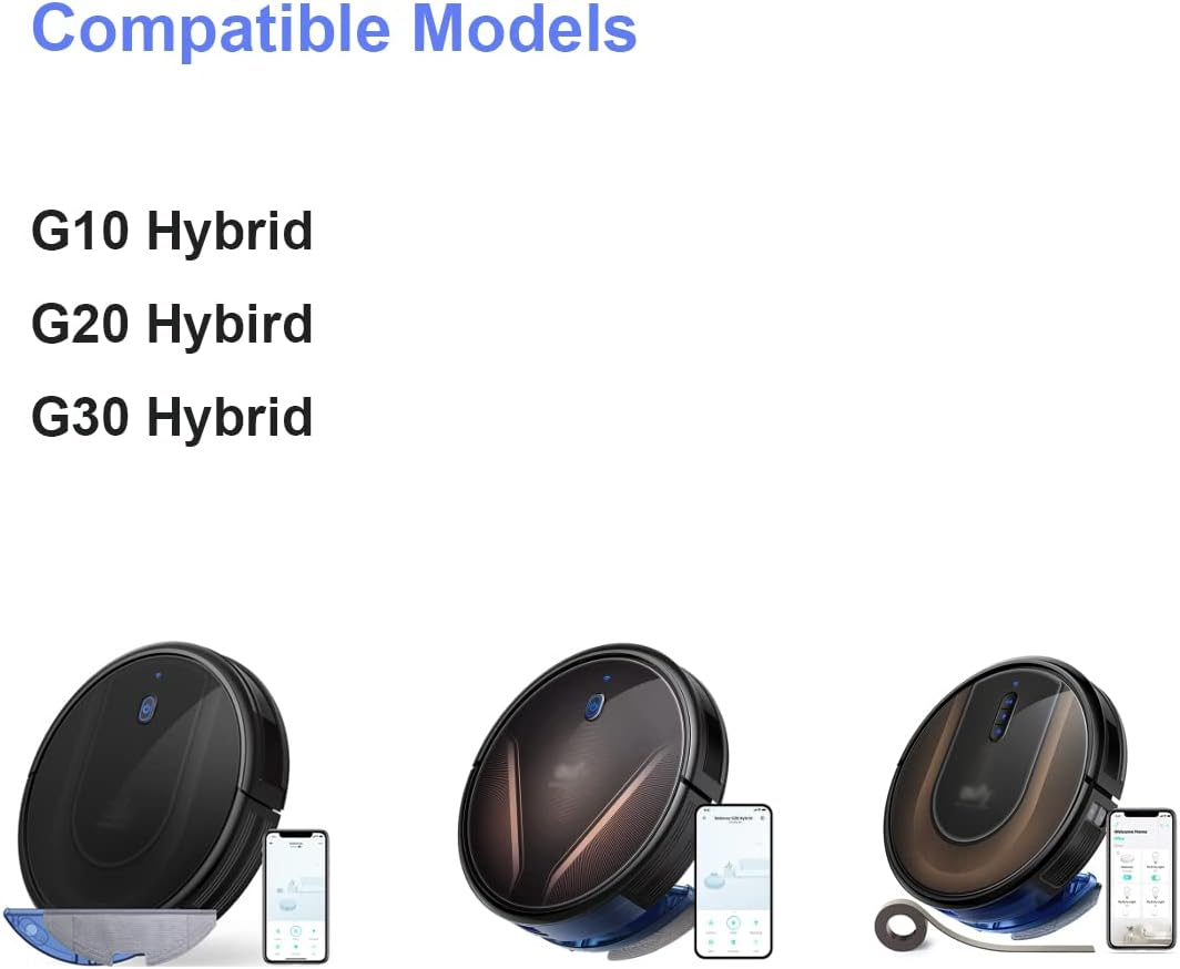 Replacement Parts Washable Mopping Clothes for Eufy Robovac G10 Hybrid,G20 Hybrid,G30 Hybrid, Robot Vacuum Cleaner Mops Accessory, 3-Pack Reusable Mop Pads image number 2