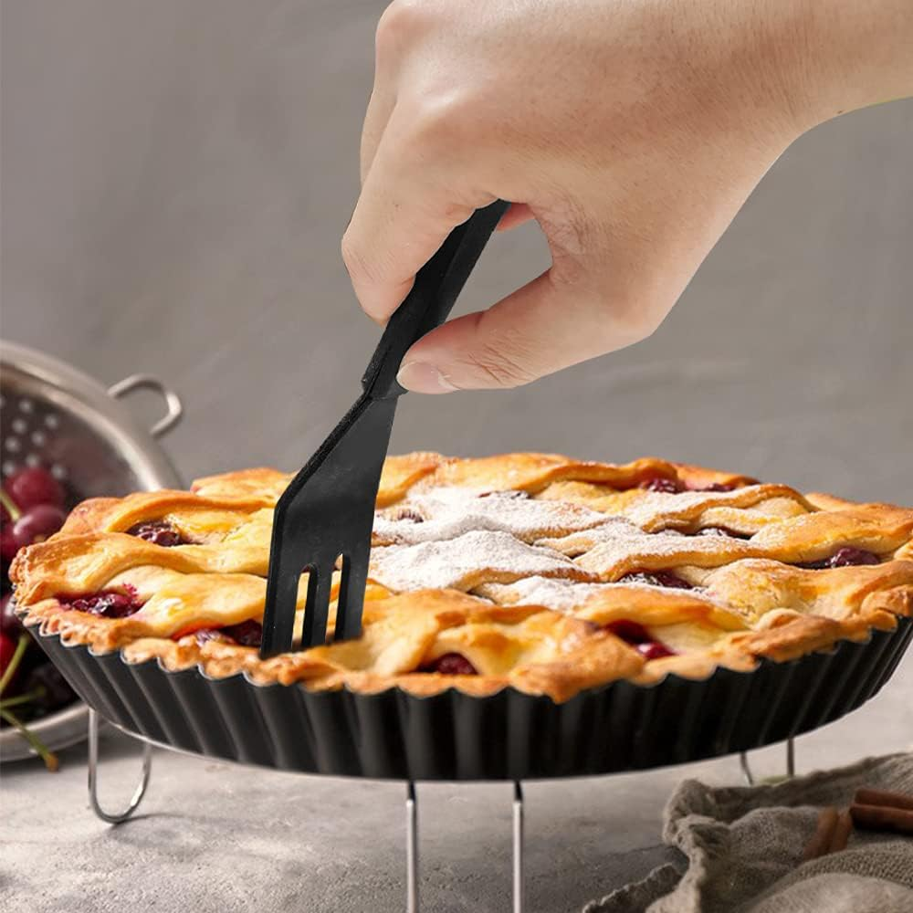 DLAND Mini Silicone Spatula 2-Pack - Nonstick, Heat-Resistant Flexible Cookie Spatula for Baking, Flipping Eggs, Small Pans, Dishwasher Safe (Red & Black) image number 1